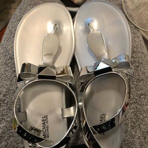 Michael Kors silver sandals